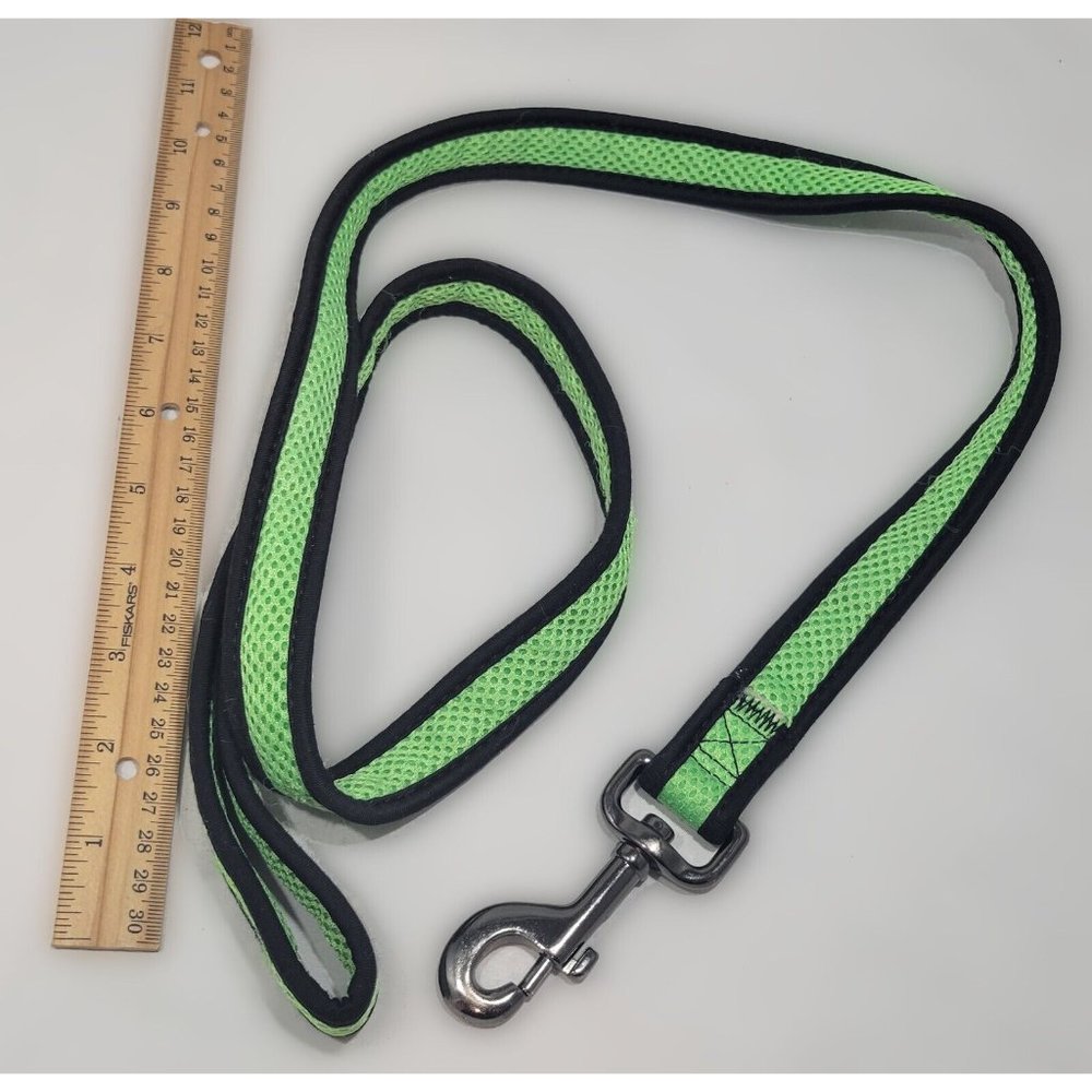 Green Black Stripe Mesh Dog Leash Generic 4 Foot
